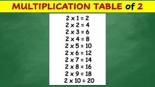 Multiplication Table of 2