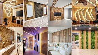 +100 Modern Wooden & Pvc Wall Panel Design for Living room Wall Decoration 2025 Wall Decor Ideas