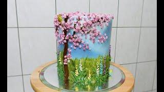 Торт  ВЕСЕННЯЯ КАРТИНА  от SWEET BEAUTY СЛАДКАЯ КРАСОТА , Spring Cake Decoration