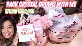 Crystal Studio Vlog 056! Pack Crystal Orders with me!!