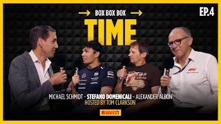 BOX BOX BOX - EP. 4 | Albon, Domenicali, and Michael Schmidt talk time in F1®