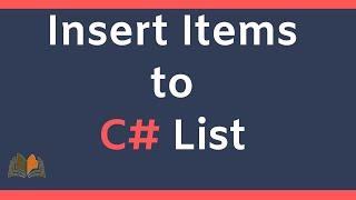 Insert Items to C# List || #list #items #listitems #insert #insertlist