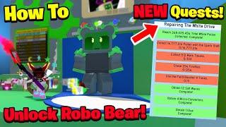 How To Unlock Robo Bear *UPDATED* Panda, Dapper & Science Bear Quests! (Bee Swarm Simulator)