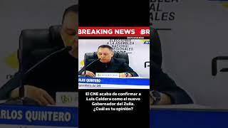 El CNE acaba de confirmar a Luis Caldera como el nuevo Gobernador del Zulia. #venezuela #zulia
