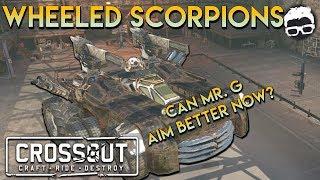 Crossout -- Wheeled Dual Scorpions (Speedy Sniper Build)