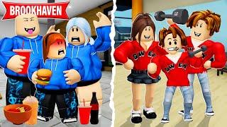 BrookhavenRP: Fat Family And Skinny Family  | Gwen Roblox Español