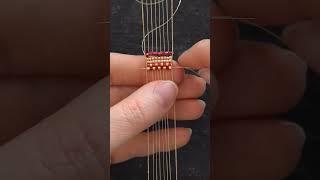 TUTORIEL | Bracelet Miyuki au métier à tisser avec bordures dorées