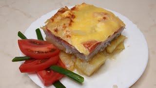 Морской язык с картошкой и сыром в духовке. Пангасиус под сыром