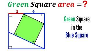 Can you find area of the Green Square? | (Triangle) | #math #maths | #geometry