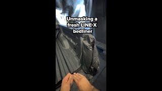 Best feeling peeling back a freshly coated LINE-X’d truck bed 