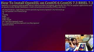 How To Install OpenSSL on CentOS 7.3