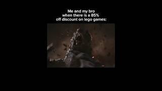 Me and my bro when there is an 85% discount on Lego games: #edit #godzillaxkong #memes #short #fypシ