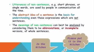 Unit 2: Sentences, Utterances, and Propositions