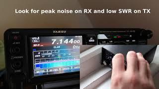 Manual Antenna tuner in action - MFJ 16010