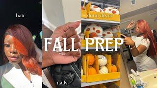 Prep With Me For FALL | Fall break, Going home, Hair, Nails, Lashes, Fall dorm decor