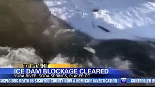 Crews clear massive ice dam blockage in Soda Springs