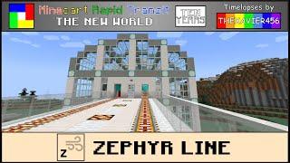 Minecart Rapid Transit New World: 10 Years Later - Zephyr Line Timelapse