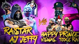 Raistar x Aj Jeffy Vs HappyPrince,ToxicRai||2 Vs 4 Clash Between Brothers||Garena-Free Fire