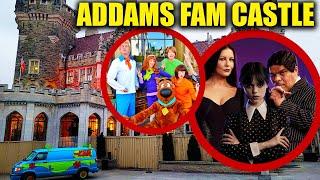 SCOOBY GANG DRIVES TO THE ADDAMS FAMILY CASTLE! (in the real Mystery Machine!)