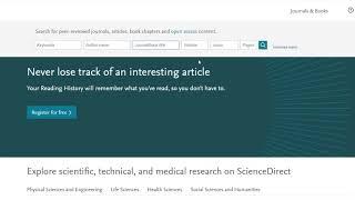 Tutorial: Science Direct