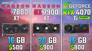 RX 7800 XT vs RX 7900 XT vs RTX 4070 Ti SUPER | Test in 6 Game