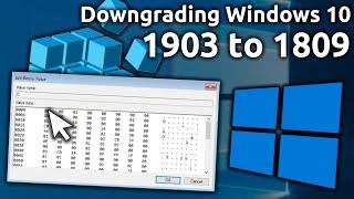 Downgrading Windows 10 1903 to 1809