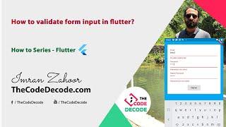 Flutter short video #02: How to validate form inputs in flutter (form validation in flutter)?