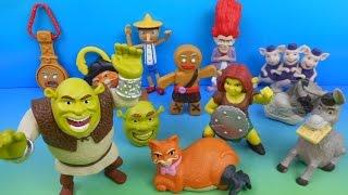 2010 SHREK FOREVER AFTER BOXED SET OF 12 McDONALD'S HAPPY MEAL MOVIE TOYS VIDEO REVIEW