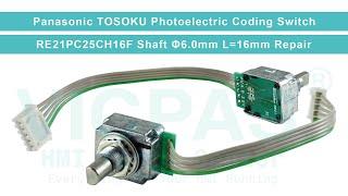 TOSOKU Photoelectric Coding Switch RE21PC25CH16F Shaft Φ6.0mm L=16mm Replacement Repair