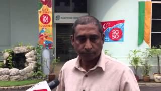 Singapore Democratic Party chairman Jeffrey George picks up nomination forms