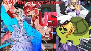 Ryuki The Dragon Slayer VS Pyrodra The Turtle in Arena! | Guardian Tales