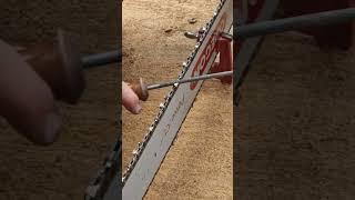 Sharpening Chainsaw Chain - Stihl #shorts #outdoors #chainsaw #trending #stihl