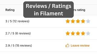 Filament Star-Rating with Laravel SubQueries