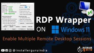 How to Enable Multiple Remote Desktop Sessions on Windows 11 Using RDP Wrapper! ️#rdp #rdpwrapper