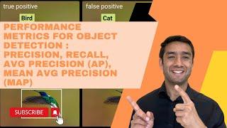 Performance Metrics for Object Detection : Precision, Recall, Avg Precision, Mean Avg Precision