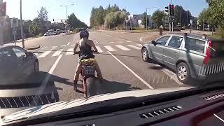 Hot Blond Girl FLASH Her ASS in Rides Bike RC8R !!! 