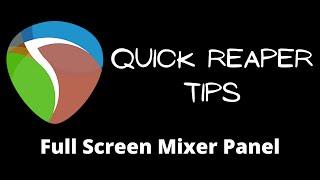 Quick Reaper Tip 1 Full Screen Mixer Panel