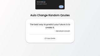 Auto Change Random Quotes Using HTML, CSS and JavaScript with Source Code