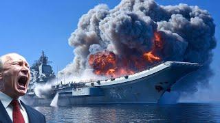 1 Minute ago, Russian Cruiser carrying the latest Mig-29 Jet sank near Snake Island.