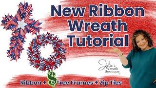 How to Make an Easy Ribbon Wreath | How to Make a Ribbon Wreath | Dollar Tree Wreath Tutorial