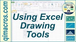 Using Drawing Tools in Excel 2007, 2010, 2013, 2016, 2019 and Office 365