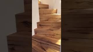 Wooden staircase done in my house Part 1 example video #dyi #creativityideas #staircase