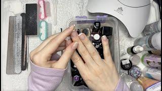 АСМР Делаю себе маникюр и гель-лак. Близкий шёпот | ASMR Doing my Nails at home. Whispering