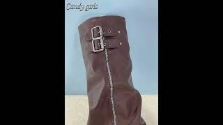 IZZO CAX WESTERN CHUNKY PLATFORM LONG BOOTS  #womensboots #heeledboots #womensshoes #kneehighboots