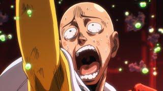 Saitama being a gag character for a minute straight