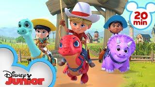 Dino Ranch | Best Moments   | 20 Minute Compilation | @disneyjr