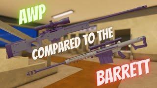 AWP compared to the Barrett M82 in War Tycoon