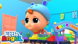 Red, Orange & Green Color Train Party Little Angel Color Songs & Nursery Rhymes | Learning for Kids