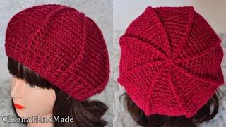 Теплый берет крючком. Подробный мастер класс. HAT crochet