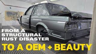 BMW E30 325i Sport Restoration | Rotten Chassis to Dolphin Grey Beauty